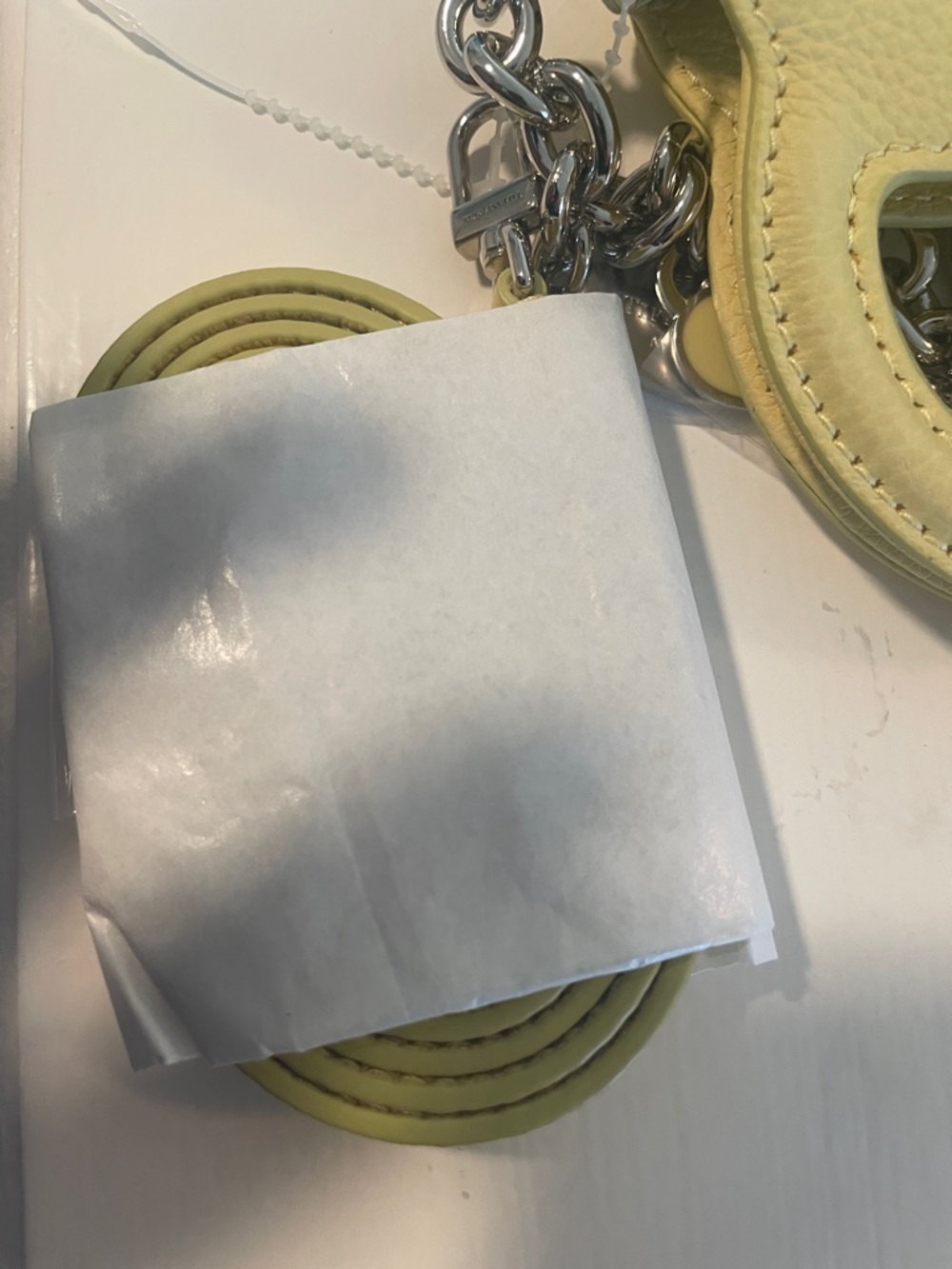 Tiffany & Co. Yellow Heart Leather Mini Bag with Silver Chain & 5 Charms - Picture 13 of 14